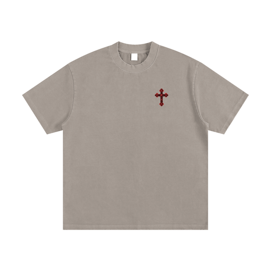 Heavyweight Frayed Cross Tee