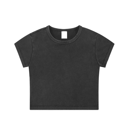 Blank Front RealReps Snow Washed Crop Top